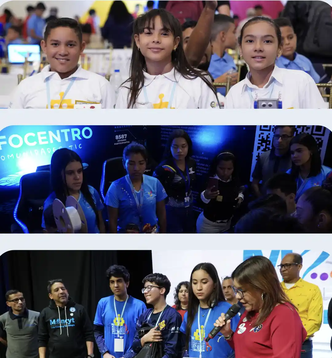 Niñas y niños participantes en jornada científica