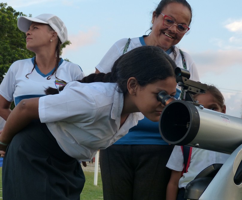 Estudiantes de Aragua aprendieron sobre Astronomía y Ciencias Espaciales. Fotos Fundacite Aragua.