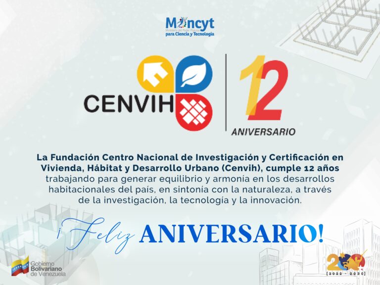 Cenvih cumple 12 años al servicio del desarrollo del país en materia de hábitat y vivienda