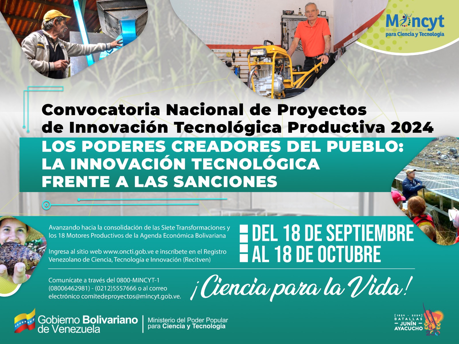 Mincyt promueve participación en Convocatoria Nacional de Proyectos de Innovación Tecnológica Productiva 2024 en Miranda