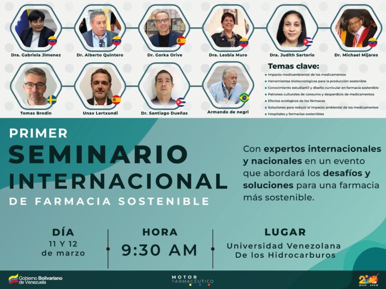 Venezuela realiza Seminario Internacional de Farmacia Sostenible