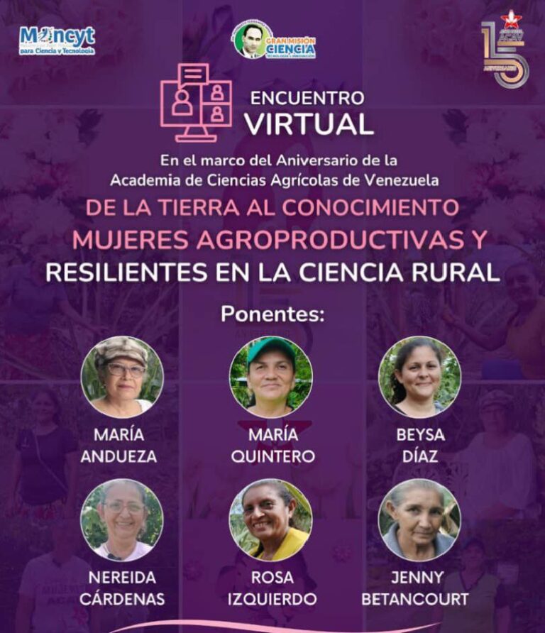 ACAV celebró encuentro virtual De la Tierra al Conocimiento: Mujeres Agroproductivas y Resilientes en las Ciencias Rurales