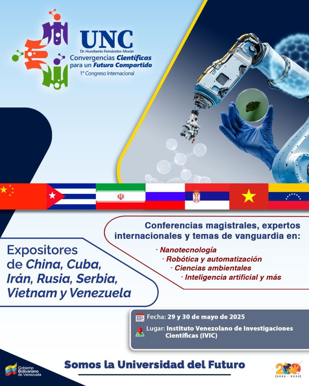 Venezuela acoge 1er Congreso Internacional Convergencias Científicas para un Futuro Compartido