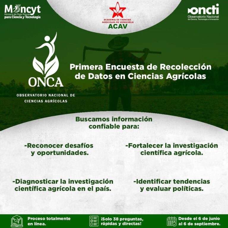 ACAV lanza Encuesta Nacional de Recolección de Datos en Ciencias Agrícolas