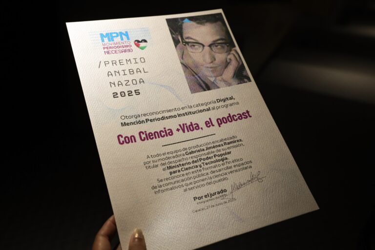 Mincyt recibe reconocimiento del Movimiento Periodismo Necesario