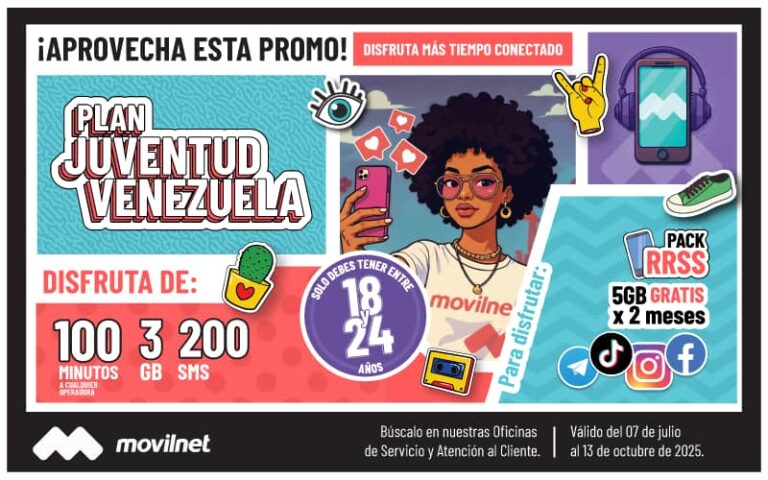 Movilnet lanza Plan Juventud Venezuela con paquete de redes sociales