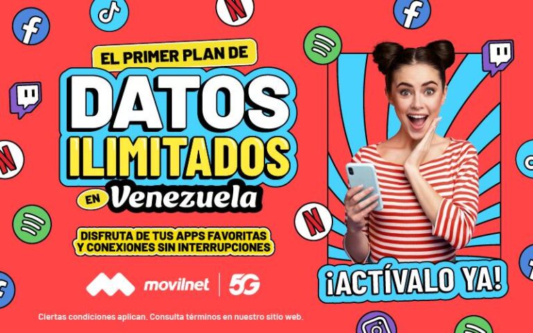 Movilnet lanza primer Plan de Datos Ilimitados del país