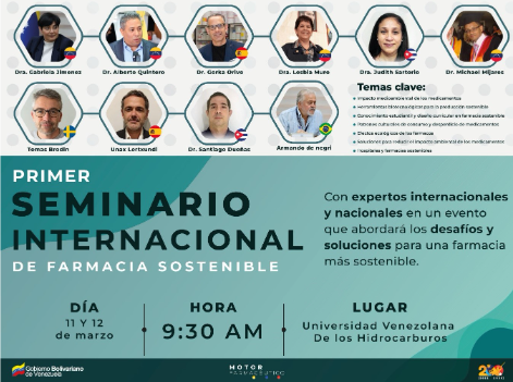 Invitación al seminario internacional de farmacia sostenible