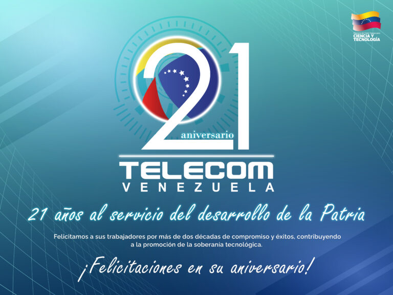 Telecom Venezuela avanza en la transformación digital del país en su 21 aniversario