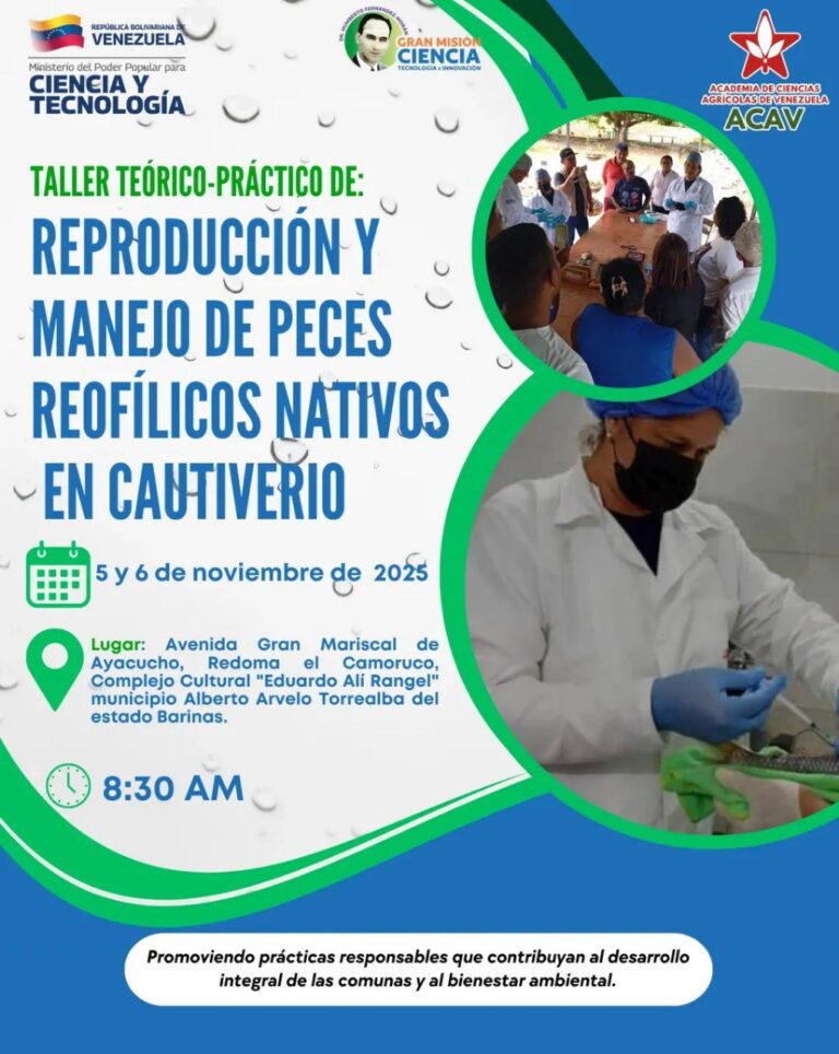 Realizarán taller sobre Reproducción y manejo de peces reofílicos nativos