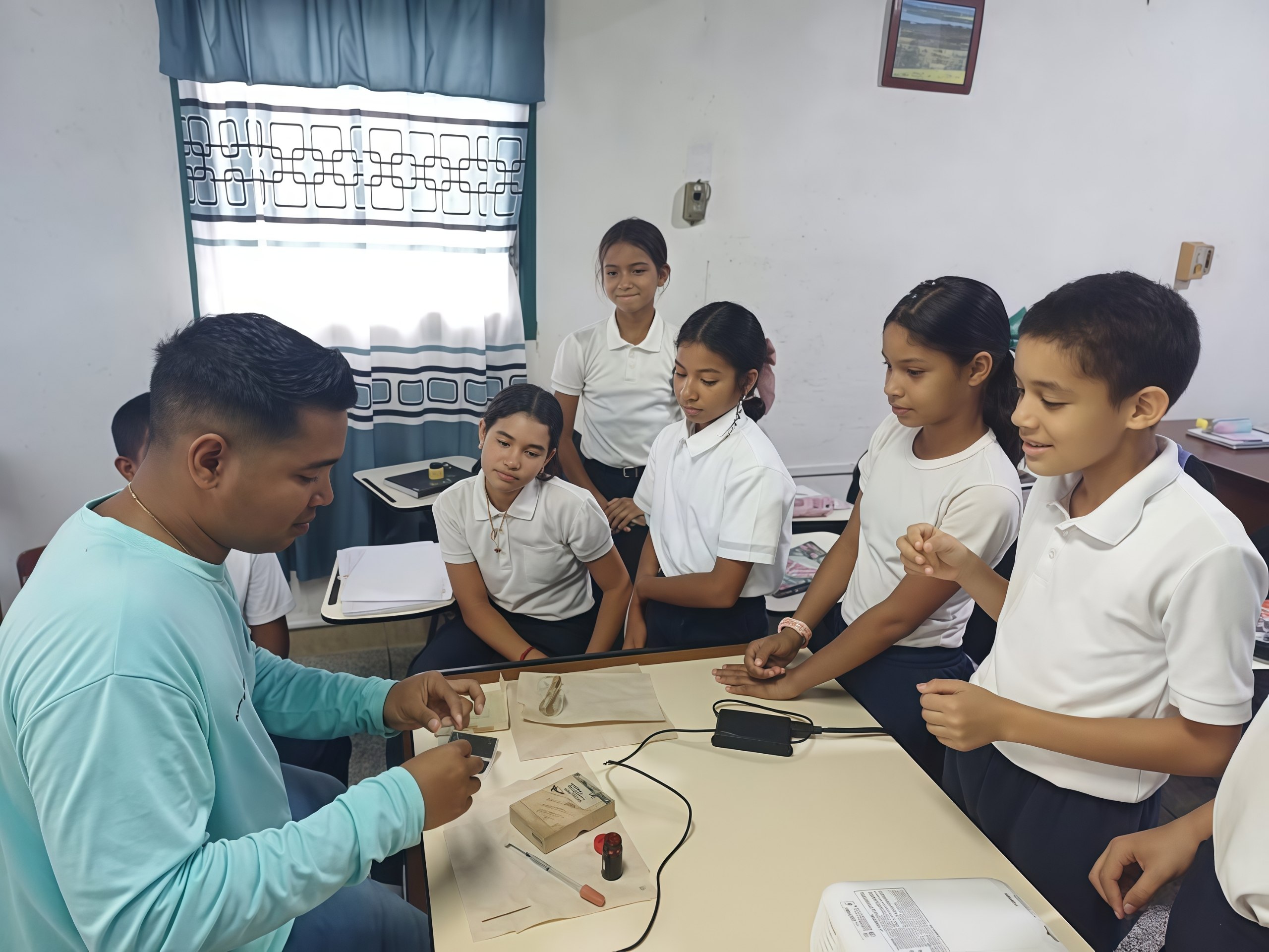 Estudiantes de Sucre descubren el mundo microscópico junto al IDEA