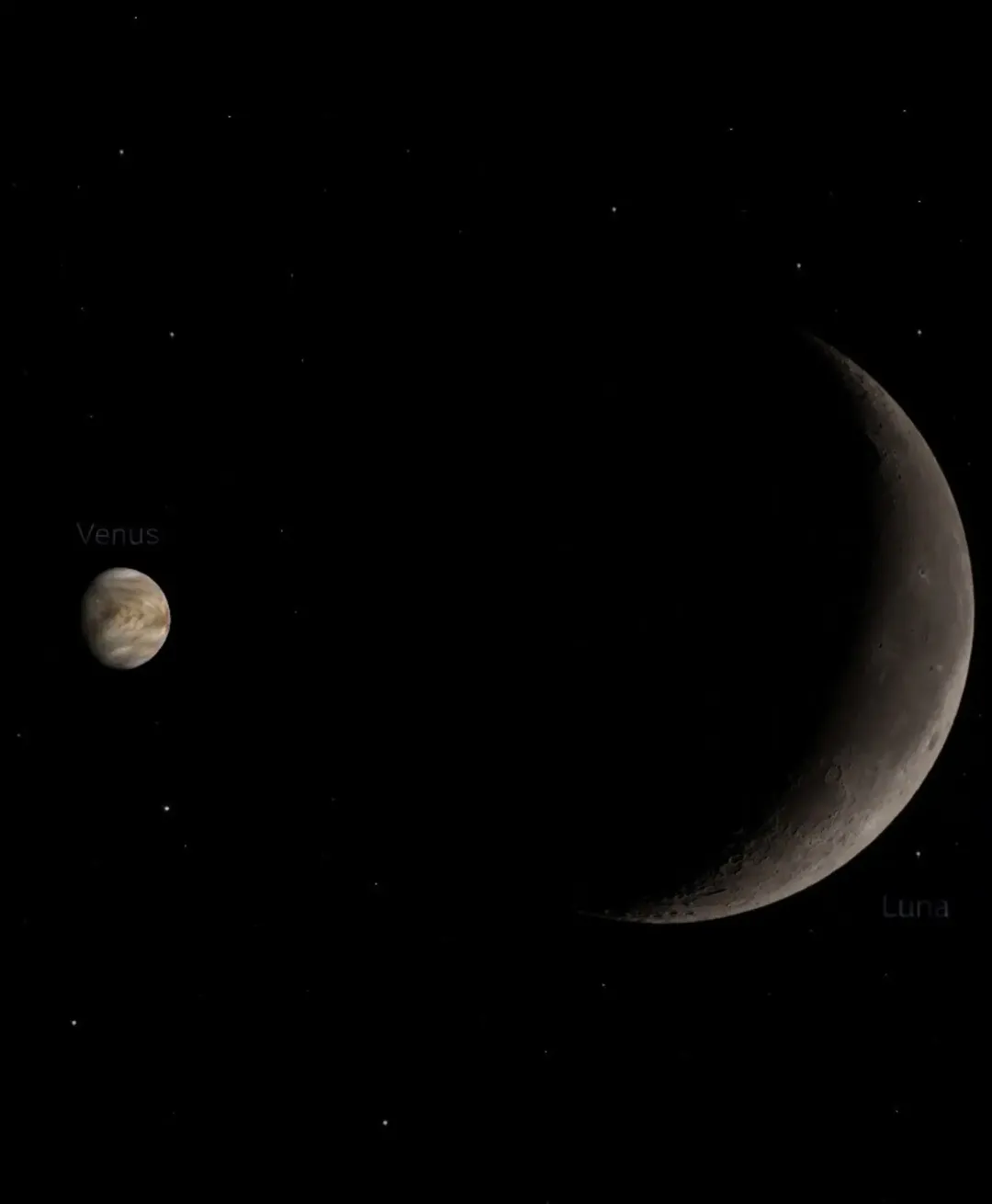 Cidata invita a observar la conjunción astronómica entre la Luna y Venus este 18 de mayo