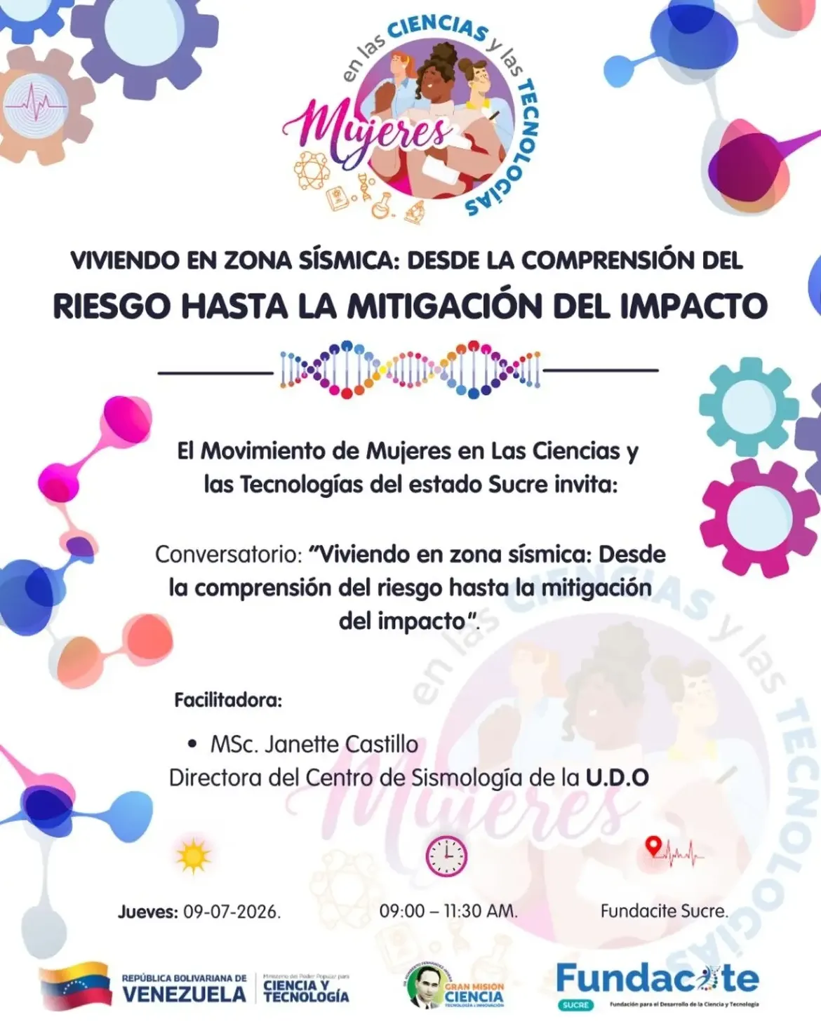 Fundacite Sucre impulsa cultura preventiva con conversatorio sobre gestión de riesgos sísmicos