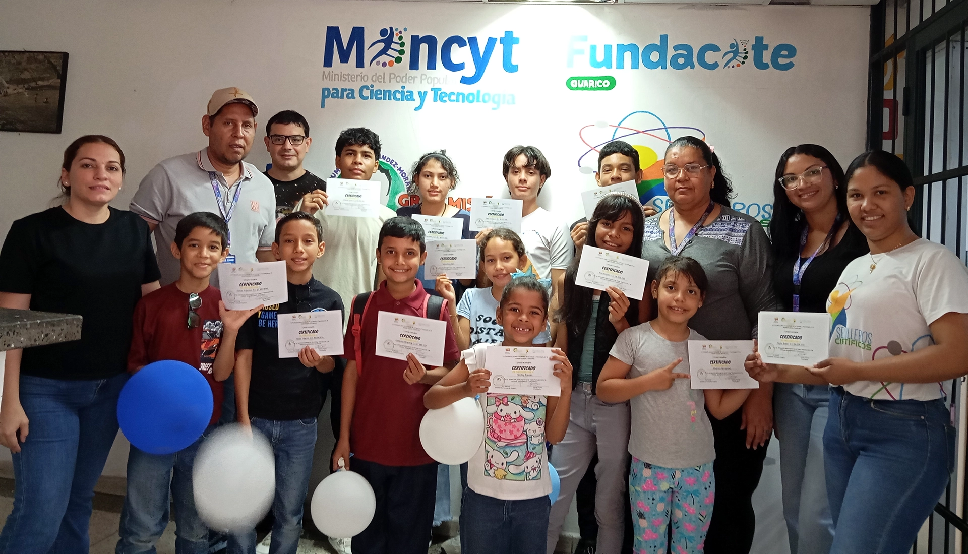 Fundacite Guárico entregó certificados a niños y jóvenes formados en robótica y programación